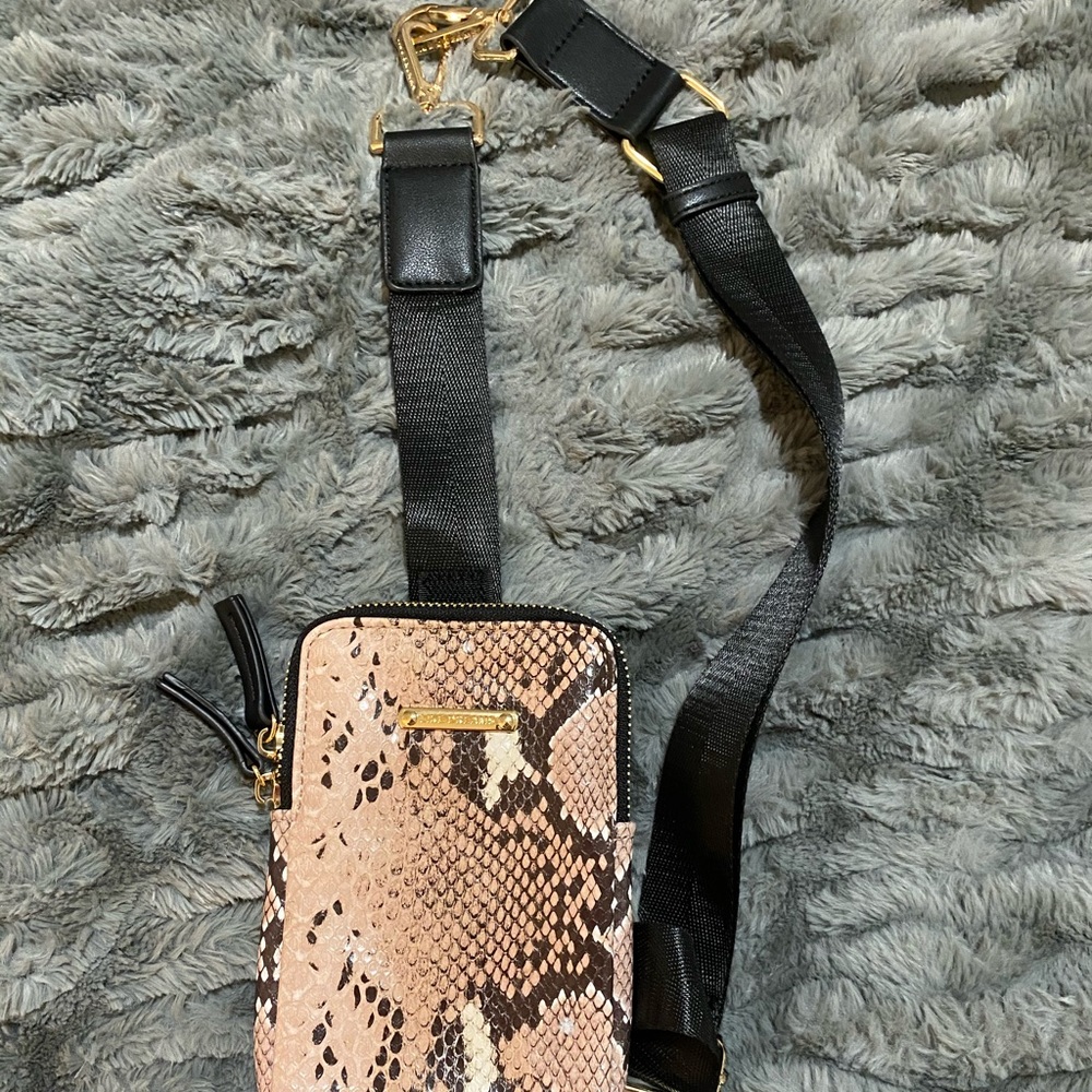Snakeskin Crossbody Belt Phone Wallet Detachable